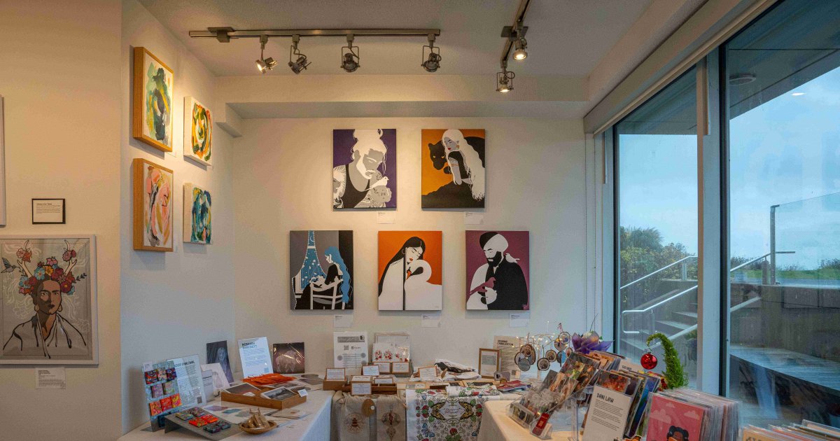 Artists and visitors at a White Rock and South Surrey Culture Crawl venue